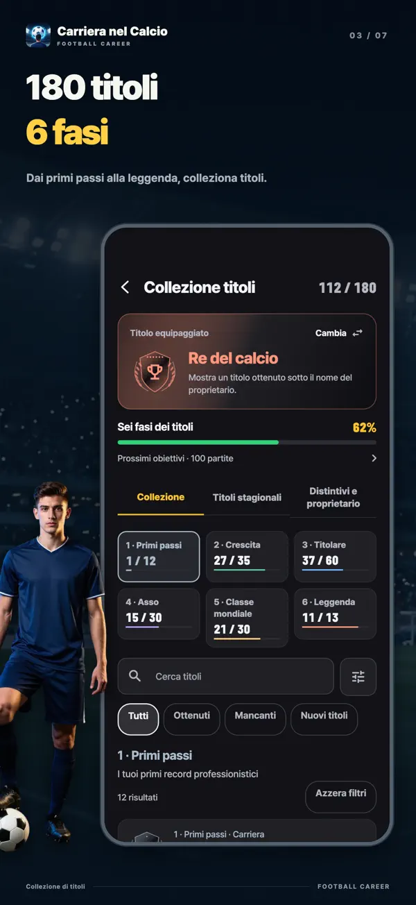 Raccolta titoli: 180 titoli e sei livelli di raccolta